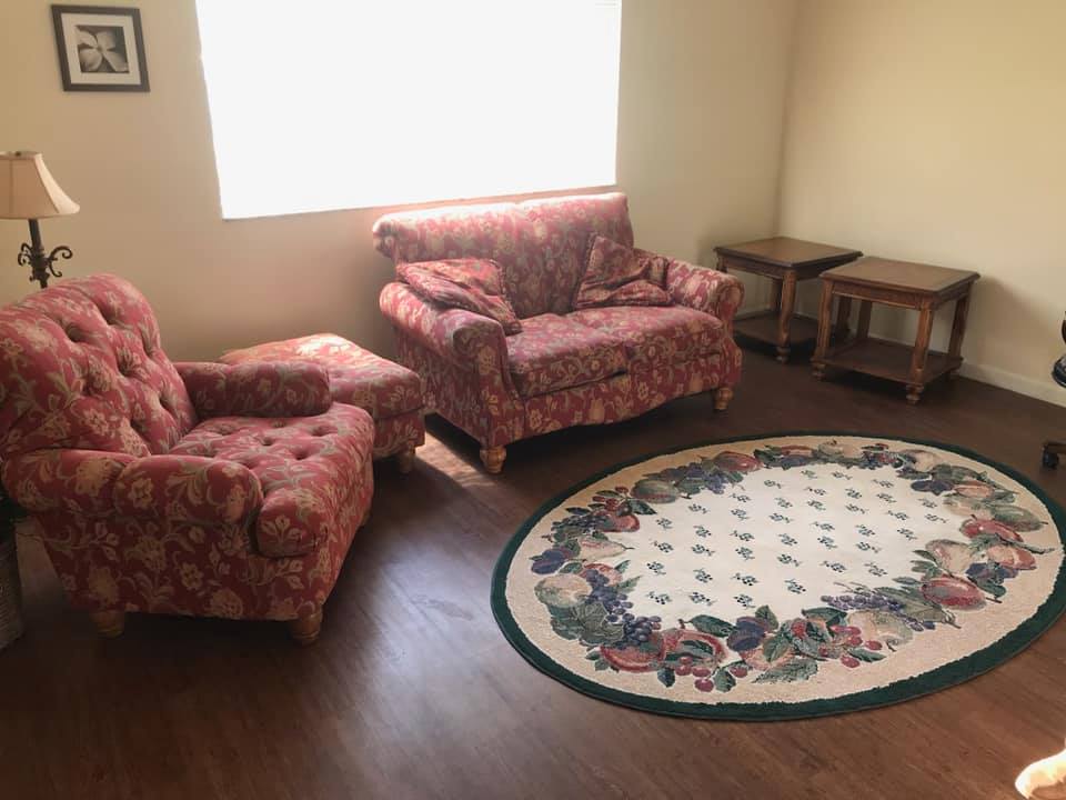 A newly furnished living room